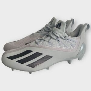 Adidas Adizero 21 Football Cleats  Gray/Black GZ0394 Mens size 13 New